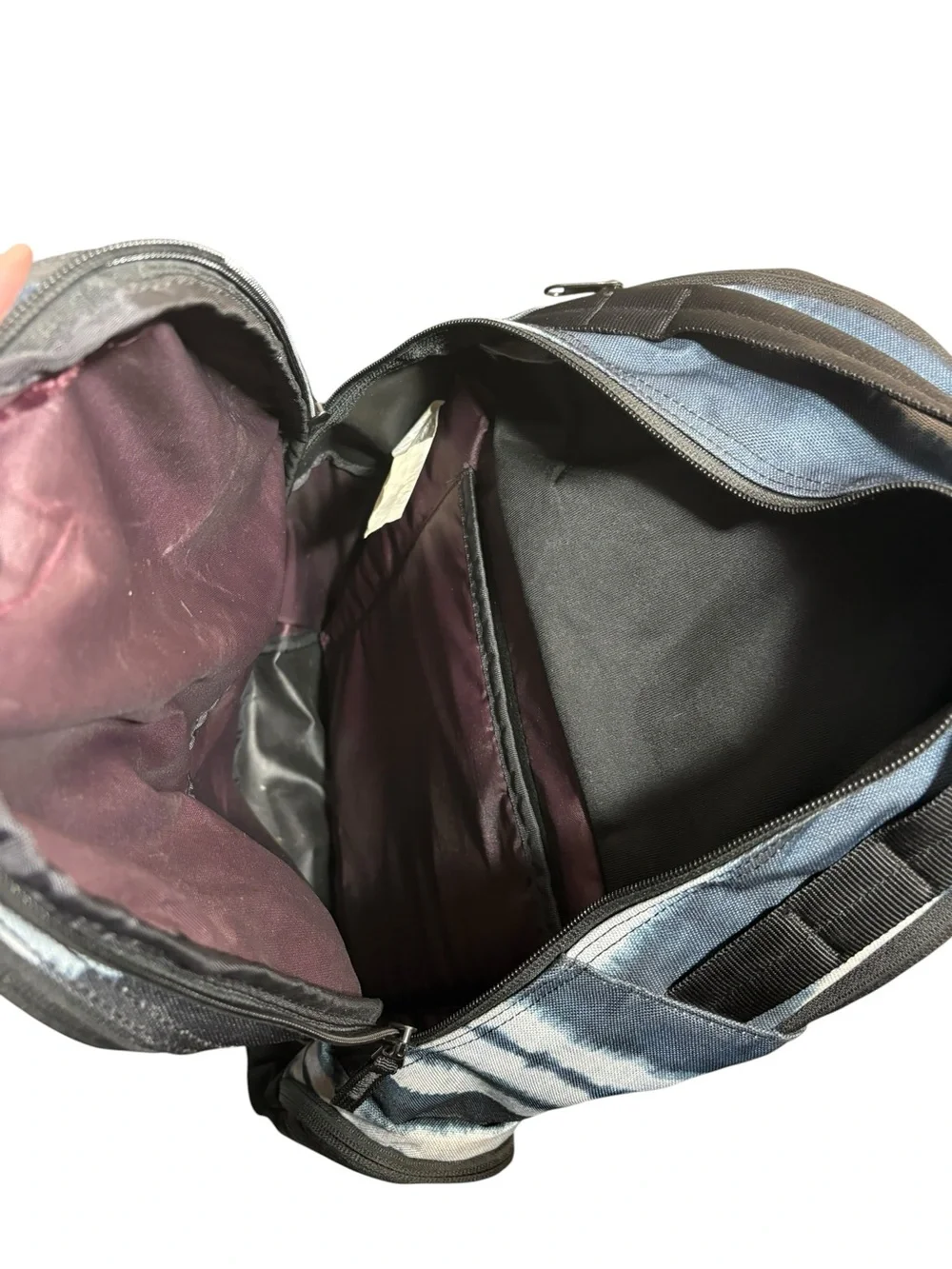 DAKINE | Blue Tie-Dye ‘Resin Stripe’ Mission 25L Backpack Snowboarding Winter